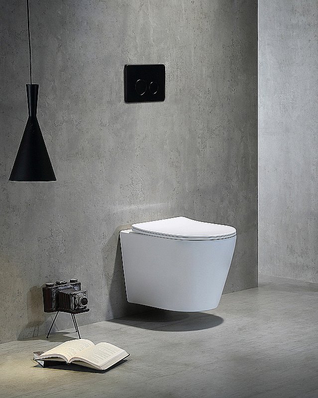 Унитаз SantiLine SL-5025 безободковый, слив торнадо, с крышкой микролифт, белый купить в интернет-магазине Sanbest