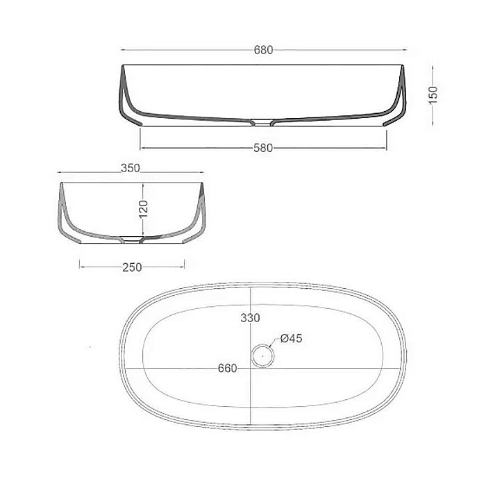 Раковина накладная Artceram Cognac 68 COL005 44 00 Verde Salvia купить в интернет-магазине Sanbest