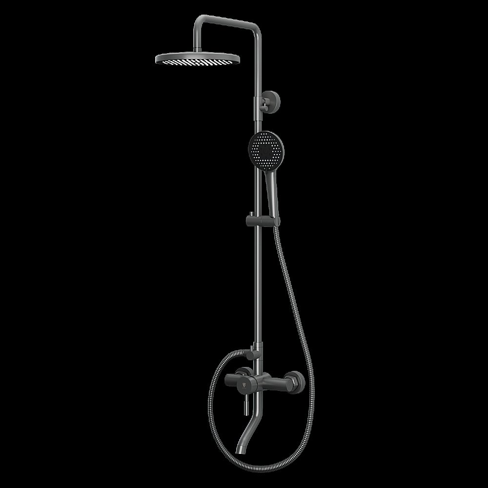 Душевая система Rush Melos SUS1101-40Grey графит купить в интернет-магазине сантехники Sanbest