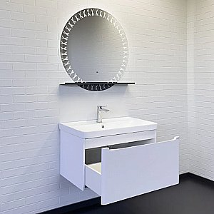 Тумба с раковиной Comforty Арзамас 80-1 00-00017177 белая матовая для ванной в интернет-магазине Sanbest