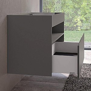 Тумба с раковиной KEUCO STAGELINE 32872290000 100 с 1 отверстием под смеситель, инокс матовый для ванной в интернет-магазине Sanbest