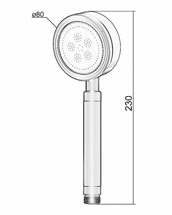 Душевая лейка Orange LM33PDb черный купить в интернет-магазине сантехники Sanbest