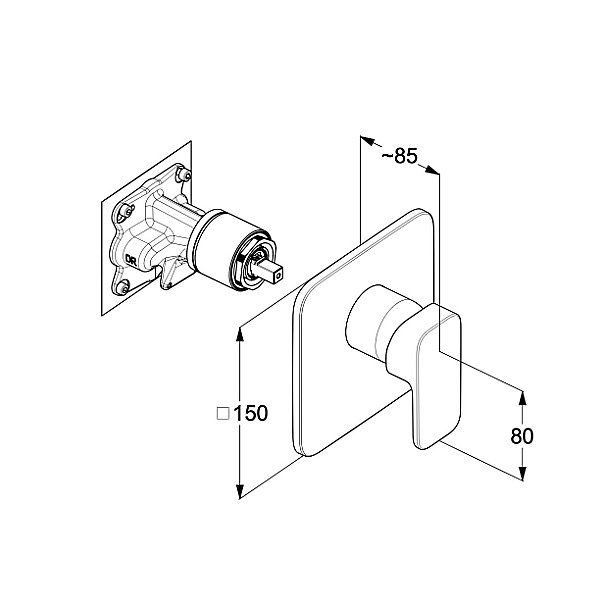 Смеситель для душа Kludi Renon 427553975 черный матовый купить в интернет-магазине сантехники Sanbest
