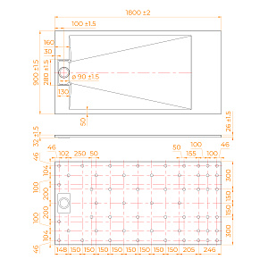 Душевой поддон прямоугольный RGW TUS-W 90x180 купить в интернет-магазине Sanbest