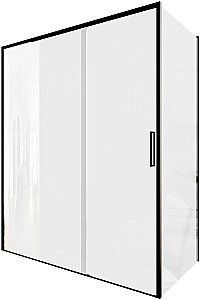 Душевой уголок Aquanet Pleasure Evo 346129 160x100 стекло прозрачное/профиль черный купить в интернет-магазине Sanbest