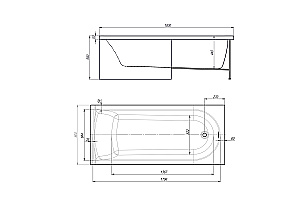 Акриловая ванна Royal Bath BERN RB974103 180x80 белый купить в интернет-магазине Sanbest