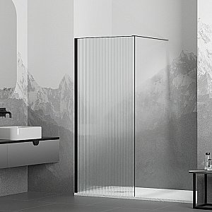 Душевое ограждение RGW Walk In WA-08B 120 06100812-154 стекло ребристое/профиль хром купить в интернет-магазине Sanbest