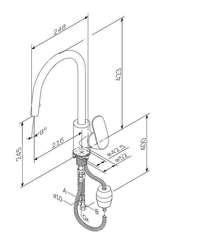 Смеситель для кухни AM.PM Like F8012000 купить в интернет-магазине сантехники Sanbest