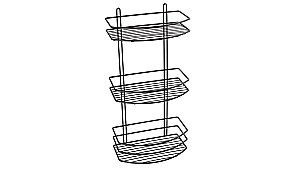 Полка-решетка тройная Fixsen FX-720B-3 черная купить в интернет-магазине сантехники Sanbest