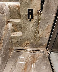 Душевой трап CeramaLux CL6138G-80 золото матовое купить в интернет-магазине Sanbest