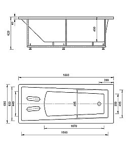 Ванна Aquatek Либра 170x70 LIB170-0000006 белая купить в интернет-магазине Sanbest