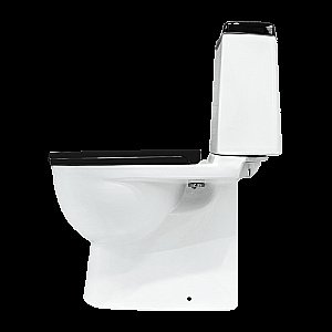 Унитаз-компакт Sanita luxe Best Comfort BSTSLCC06100522 с бачком, с крышкой микролифт, белый/черный купить в интернет-магазине Sanbest