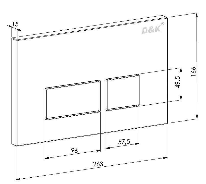 Кнопка для инсталляции D&K Berlin DB1439016 белая купить в интернет-магазине сантехники Sanbest