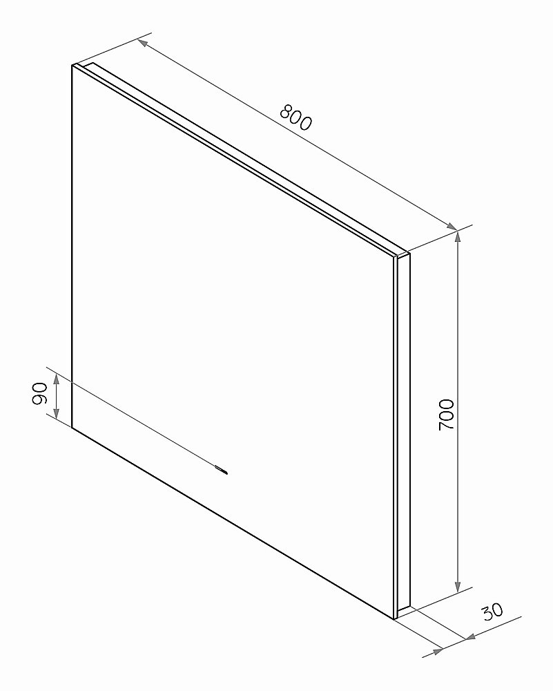 Зеркало Misty Нембус 80 НЕМ-02-80/70-14 в ванную от интернет-магазине сантехники Sanbest