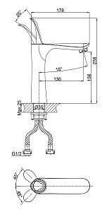 Смеситель для раковины D&K Venice Baciano DA1032641 купить в интернет-магазине сантехники Sanbest