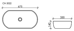 Раковина накладная Ceramica Nova Element CN5022 купить в интернет-магазине Sanbest