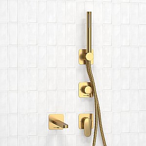 Смеситель для ванны WasserKRAFT Havel SET2855 золото матовое купить в интернет-магазине сантехники Sanbest