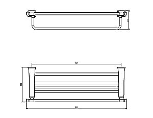 Полка для полотенец Art&Max Genova AM-M-078 хром купить в интернет-магазине сантехники Sanbest