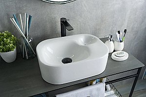 Раковина накладная Gid Creativo 47 N9266 51173 белая купить в интернет-магазине Sanbest