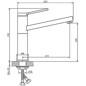 Смеситель для кухни Rush MS9035-36 купить в интернет-магазине сантехники Sanbest