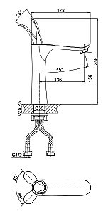 Смеситель для раковины D&K Venice Baciano DA1032641 купить в интернет-магазине сантехники Sanbest