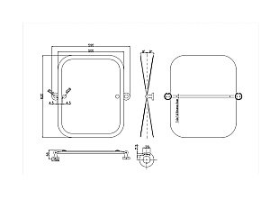 Зеркало Burlington A40 CHR хром в ванную от интернет-магазине сантехники Sanbest