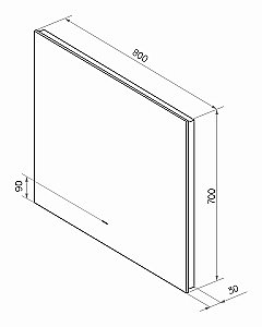 Зеркало Misty Нембус 80 НЕМ-02-80/70-14 в ванную от интернет-магазине сантехники Sanbest