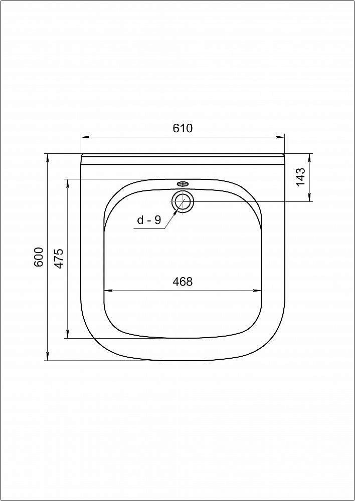 Раковина на стиральную машину Кувшинка Лайт 61 белая купить в интернет-магазине Sanbest