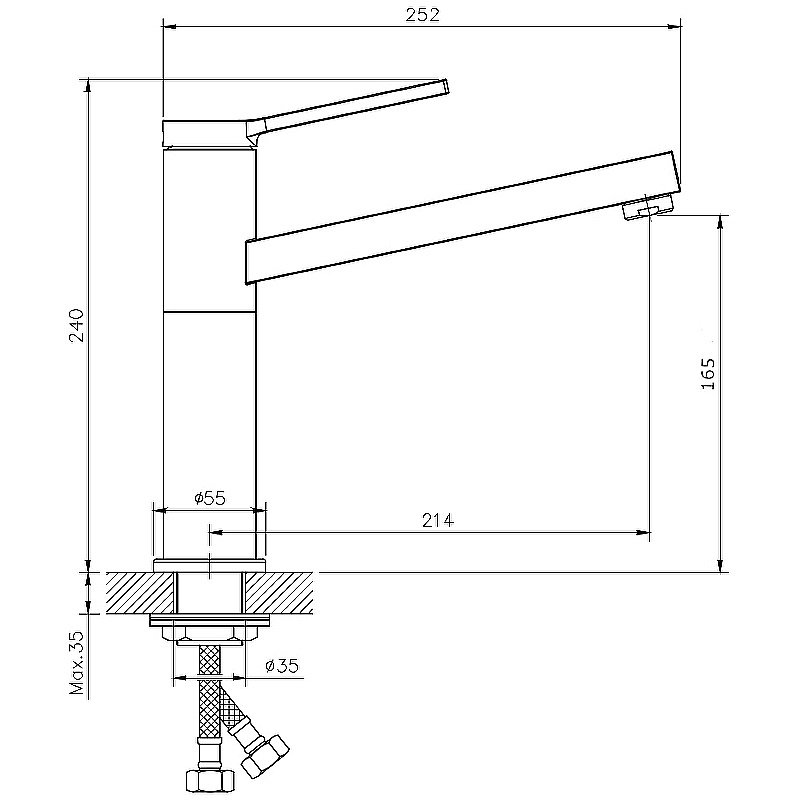 Смеситель для кухни Rush MS9035-36 купить в интернет-магазине сантехники Sanbest