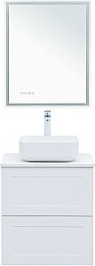 Тумба с раковиной Aquanet Терра 60 белая матовая для ванной в интернет-магазине Sanbest