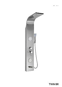 Душевая панель CeruttiSpa TWIN BR CT9988 Матовая Нержавеющая Сталь купить в интернет-магазине сантехники Sanbest