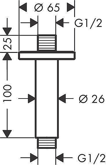 Держатель верхнего душа Hansgrohe Vernis Blend 27804670 купить в интернет-магазине сантехники Sanbest