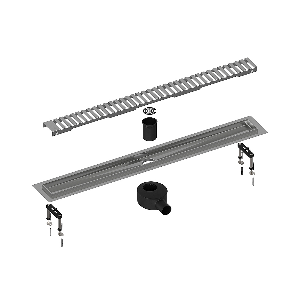 Душевой лоток TIMO Drain System 600 с вставкой "lines", Хром купить в интернет-магазине Sanbest