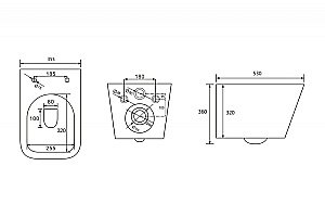 Унитаз подвесной ABBER Rechteck AC1201MG с крышкой микролифт, безободковый, серый матовый купить в интернет-магазине Sanbest
