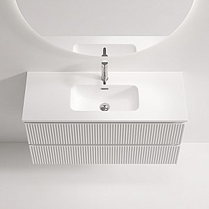 Тумба с раковиной Sancos Snob R SNR100/39W/CN7027 Bianco для ванной в интернет-магазине Sanbest