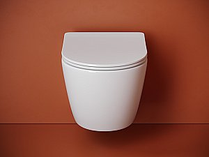 Унитаз подвесной Ceramica Nova Uno CN11001T белый, с крышкой микролифт, безободковый, слив-торнадо купить в интернет-магазине Sanbest