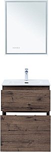 Тумба с раковиной Aquanet Алвита new 60 344127+254363 дуб веллингтон табак для ванной в интернет-магазине Sanbest