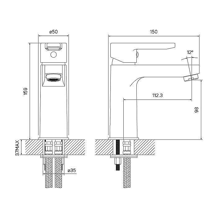 Смеситель для раковины IDDIS Sena SENSB00i01 купить в интернет-магазине сантехники Sanbest