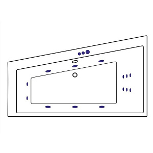 Ванна акриловая EXCELLENT Sfera 170x100 SMART золото купить в интернет-магазине Sanbest