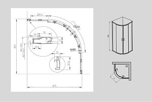 Душевой уголок Ravak BLIX XP2CP4 90x90 блестящий/Transparent купить в интернет-магазине Sanbest