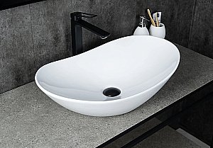 Раковина накладная Gid Lago 61 N9811 51175 белая купить в интернет-магазине Sanbest