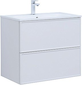 Тумба с раковиной Aquanet Арт 313255 75 белый матовый для ванной в интернет-магазине Sanbest