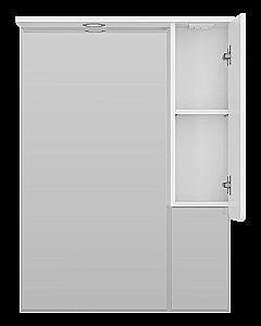 Зеркало со шкафом Misty Чегет 75 П-Чег-02075-01 белый в ванную от интернет-магазине сантехники Sanbest