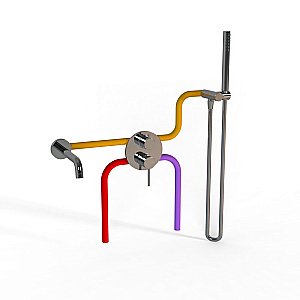 Смеситель для ванны PAINI Cox 78CRSET26911BATH хром купить в интернет-магазине сантехники Sanbest