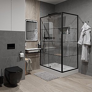 Душевой уголок Niagara Nova NG-0220-08 BLACK 120х80 купить в интернет-магазине Sanbest