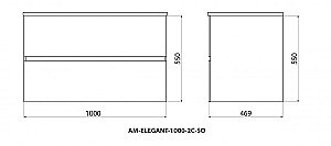 Тумба с раковиной Art&Max ELEGANT 100 бран для ванной в интернет-магазине Sanbest