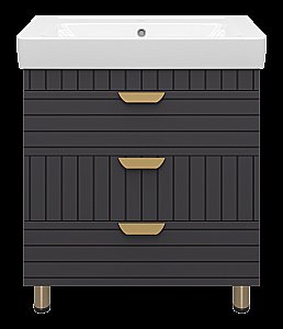 Тумба с раковиной Misty GLOSTER 08060-48-2 80 графит для ванной в интернет-магазине Sanbest