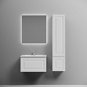 Тумба с раковиной Sancos Very 70 VR70W белая матовая для ванной в интернет-магазине Sanbest