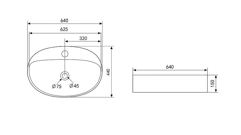 Раковина накладная ABBER Bequem AC2112MW белая матовая купить в интернет-магазине Sanbest