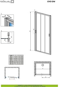 Душевая дверь Radaway Evo DW 105 купить в интернет-магазине Sanbest